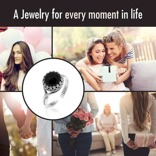 Miniatura 33 de 925 Sterling Silver Gemstone Rings for Women - Anniversary Rings for Women - Sterling Silver Rings for Women - Dainty Sterling Silver Rings