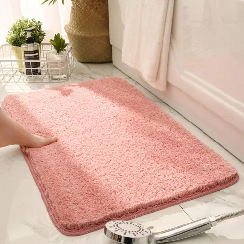 Miniatura 5 de Alfombra de baño antideslizante absorbente gruesa y suave de microfibra para el baño, alfombra de felpa acogedora, lavable a máquina, alfombra
