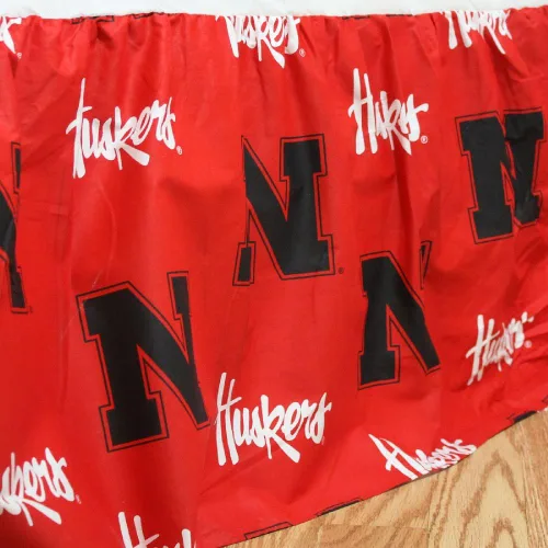 Miniatura 43 de College Covers Everything Comfy Nebraska Cornhuskers - Falda de cama con volantes, tamaño individual