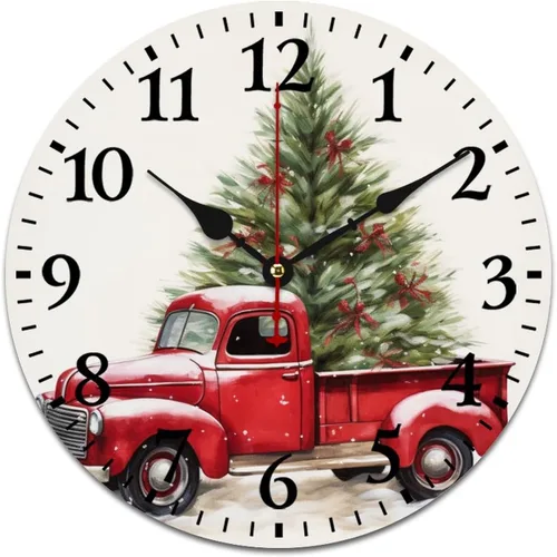 Miniatura 12 de Reloj de pared de madera Country Autumn Harvest Acuarela Calabaza Flores Redondo Reloj Decorativo de Calidad Cuarzo Sin Ticking Otoño Acción