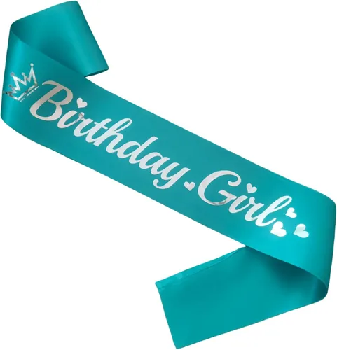 Miniatura 6 de Banda de cumpleaños para niña, banda de cumpleaños de papel de aluminio rosa para niña, divertidas decoraciones de fiesta de cumpleaños, ideas