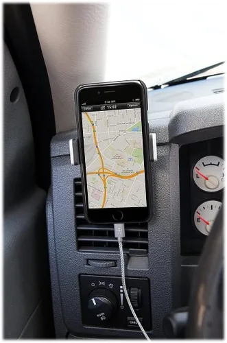 Miniatura 2 de Belkin Soporte de ventilación de coche, negro y plateado, soporte para teléfono para iPhone, Samsungs, LG y la mayoría de teléfonos inteligentes