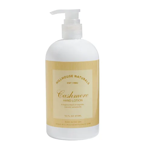 Hillhouse Naturals Loción de manos de cachemira de 16 onzas. Con una composición melodiosa relajante de rosas, magnolia y sampaguita. Fabricado en