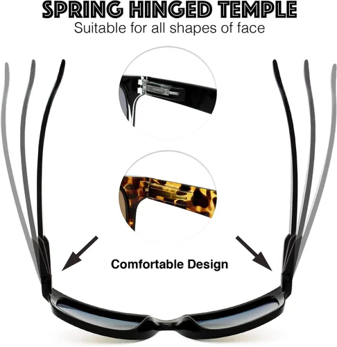 Miniatura 6 de The Fresh Lentes de sol de lectura bifocales cómodos y elegantes con bisagra de resorte para lectores de sol