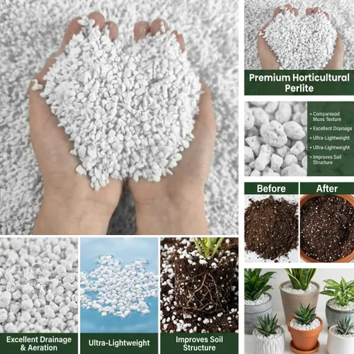 Miniatura 4 de Enmienda de suelo hortícola de perlita orgánica de 15 cuartos para plantas y drenaje mejorado Perlita regular