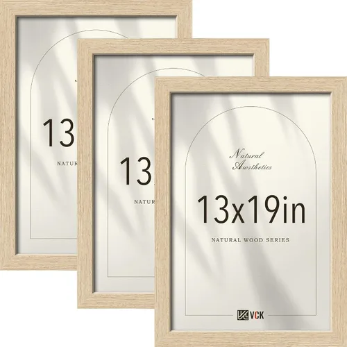 Miniatura 19 de VCK Juego de 3 portarretratos de madera negra de 8 x 10 pulgadas con exclusiva veta de madera, marco para el hogar, estudio y galería, mesa o colgar
