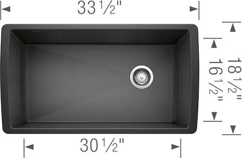 Miniatura 5 de BLANCO Diamond SILGRANIT - Fregadero de cocina súper individual con grifo de cocina desplegable Urbena a juego de color, color antracita