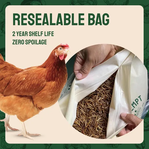 Miniatura 7 de 5 libras de gusanos secos para aves, pollo, pescado