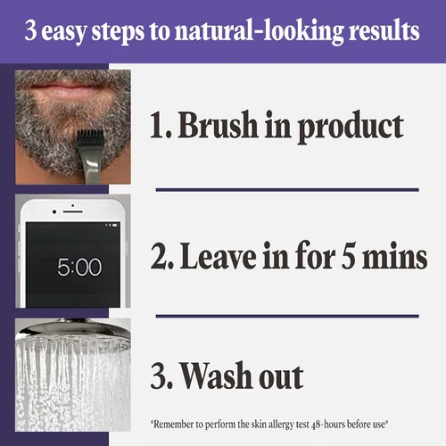 Miniatura 3 de Tinte para hombres con canas también para la barba y el bigote, Castallo oscuro, negro de Just for men, paquete de de 1, Marrón oscuro y negro