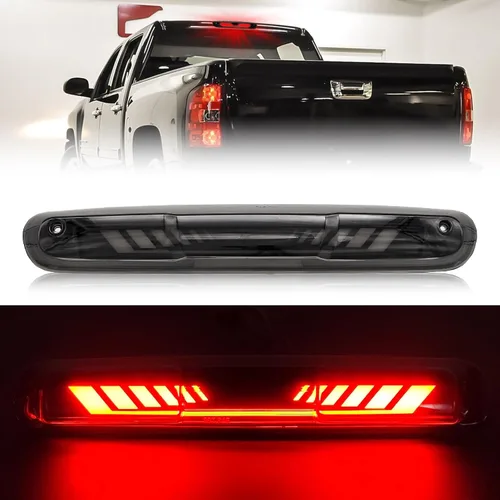 Tercera tercera luz de freno para Chevy Silverado/GMC Sierra 1500 2500 3500 2007-2013, TIME TUNNEL Luz de freno LED secuencial de montaje alto para