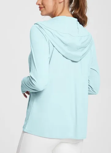 Miniatura 2 de Baleaf - Sudadera con capucha de protección solar para mujer, ligera, de manga larga, para cubrirse del sol