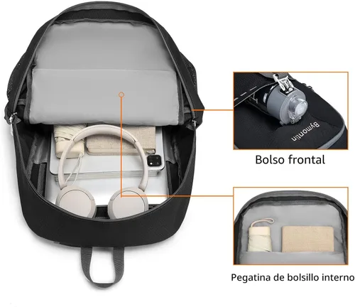 Miniatura 5 de Mochila plegable ligera de 35 litros - Mochila plegable duradera para viajes, senderismo y gimnasio (negro)