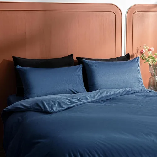 Miniatura 2 de Paquete de 2 fundas de almohada estándar de terciopelo con cremallera, súper suaves y acogedoras, fundas de almohada de franela difusa de lujo