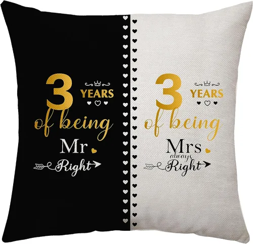 Miniatura 3 de Mr. Right Mrs. Always Right Regalos para parejas, regalos de matrimonio de 14 años para ella y él, aniversario de boda para parejas, tía, tío, funda