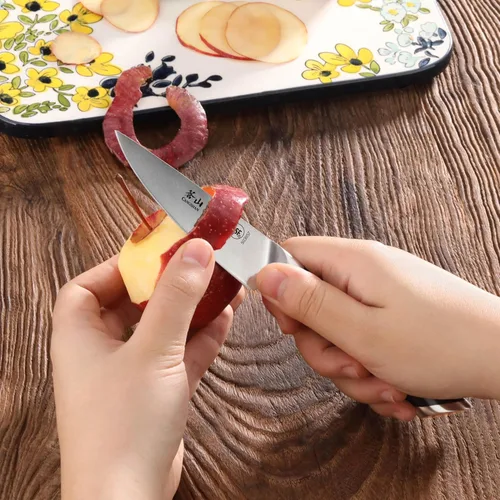 Miniatura 8 de Cangshan HELENA Series - Cuchillo de pelar forjado de acero alemán de 3.5 pulgadas con funda (negro)
