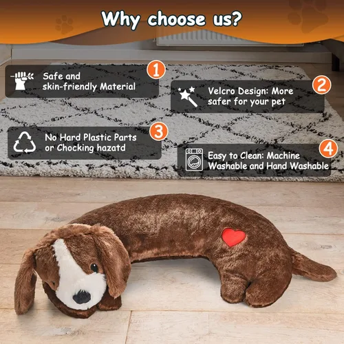 Miniatura 5 de Moropaky Juguete de latido para cachorros, animal de peluche con latido para cachorros, juguete de felpa con latido para cachorros, juguete