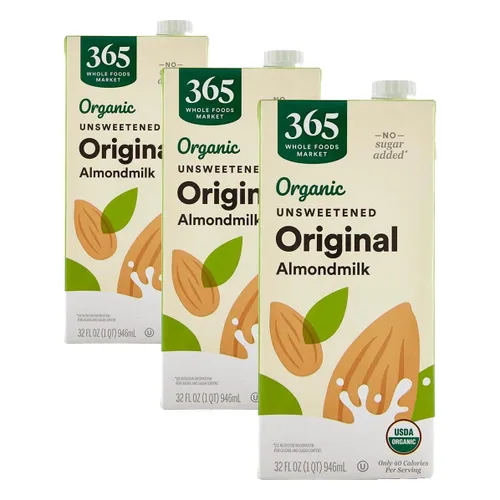 Miniatura 14 de 365 de Whole Foods Market - Leche de almendra orgánica sin endulzar de vainilla, envase de 32 onzas líquidas