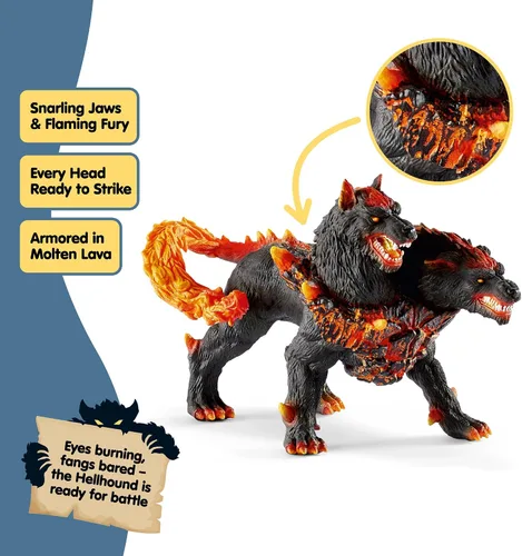 Miniatura 8 de Schleich Eldrador Creatures - Juego de 5 criaturas de fantasía - Lobo de hielo, sabueso de lava, bestia de roca y espada - Figuras de monstruos
