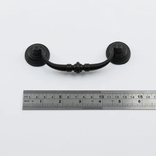 Miniatura 4 de MY MIRONEY 4 tiradores negros antiguos para cajones, manijas de cajón estilo desgastado y elegante, manijas de giro para gabinete, aparador