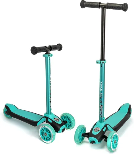 Ybike GLX Boost Scooter con dirección ajustable y altura de manillar para niños de 2 a 13 años Turquesa