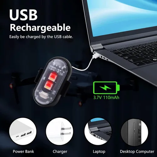 Miniatura 5 de LECART 4 luces estroboscópicas LED magnéticas con control remoto, 8 colores, inalámbricas, anticolisión, luces estroboscópicas de emergencia