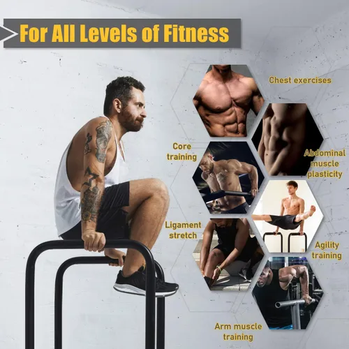 Miniatura 5 de POWER GUIDANCE Barra de Fondos, Estación de Barras de Fondos para Entrenamiento de Fuerza de Cuerpo Completo, Altura Ajustable 30 Pulgadas - 38.6