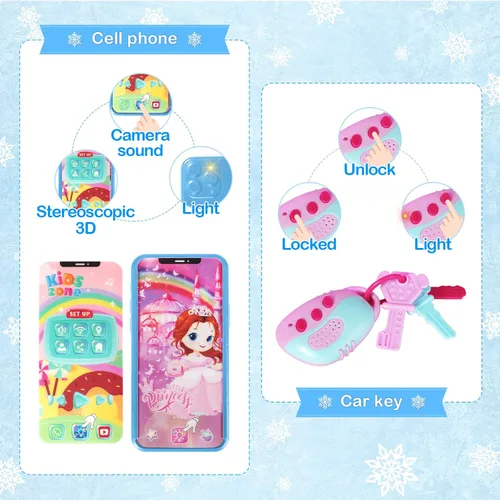 Miniatura 4 de Bolso de juego Shemira para niñas pequeñas, juguetes de princesa de simulación para niñas de 3, 4, 5, 6, 7, 8 años, regalo de Navidad y cumpleaños