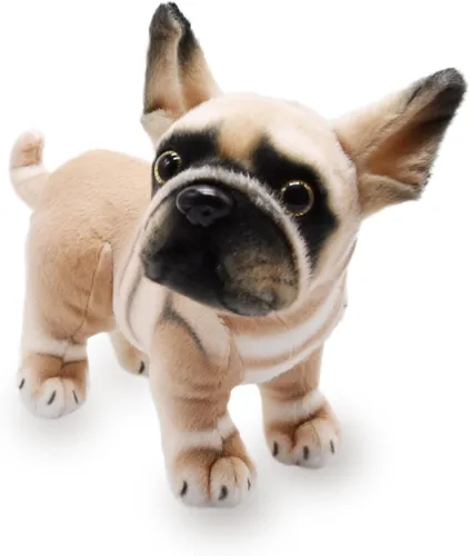 BABOLI Perro Frenchie de peluche realista, muñeco de bulldog francés súper realista, cachorro de peluche, juguete gracioso para niños, regalo o