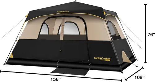 Miniatura 9 de FanttikOutdoor Tienda de campaña para 4/6/8/10 personas, instalación instantánea en 60 segundos con lluvia y resistente al viento, portátil