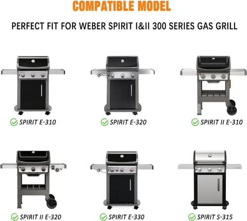 Miniatura 4 de GRISUN 69787 Quemador de parrilla para Weber Spirit 300, Spirit II Serie 300 - Spirit E310 E320 S310 S320 E330 S330 SP330 parrilla de gas