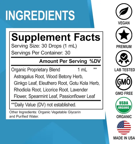 Miniatura 9 de Zeolite Detox & Suprarrenal Focus Support – Clinoptilolita Zeolita para niños y adultos Gotas líquidas con vitaminas B12 y D – Suprarrenal orgánico