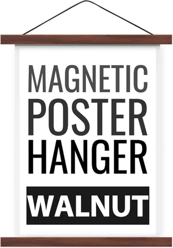 Miniatura 11 de Colgador magnético para póster con marco para 24x36 24x30 24x32 pósters de películas y música, marcos de madera de teca para lienzo grande, mapa