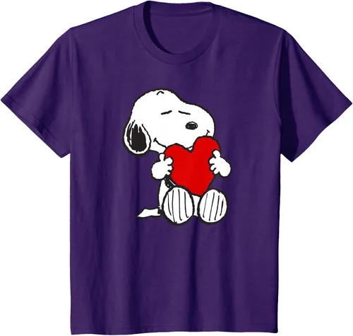Miniatura 26 de Peanuts Camiseta de San Valentín Snoopy Hugging Heart, Negro