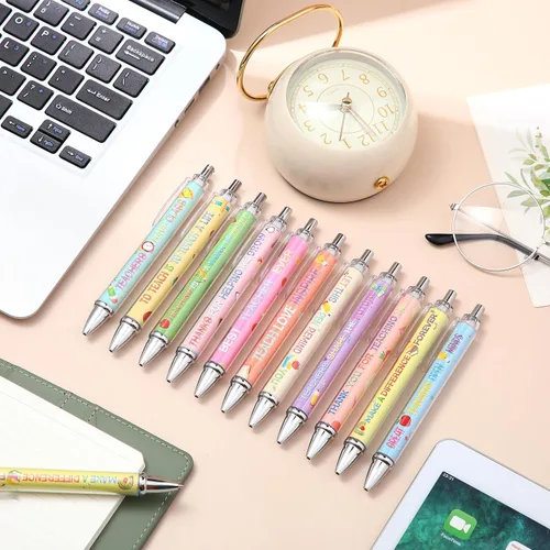 Miniatura 5 de Jutom 72 bolígrafos retráctiles de tinta negra para profesores, regalos de agradecimiento para profesores, regalos de agradecimiento