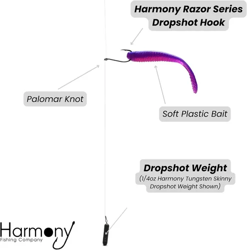 Miniatura 5 de Harmony Fishing - Razor Series Dropshot - Anzuelos de pesca (selecciona tamaño y cantidad)