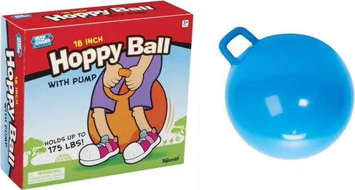 Toysmith Playground Classics, Hoppy Ball, pelota de rebote de 18 pulgadas, para niños y niñas a partir de 3 años, azul