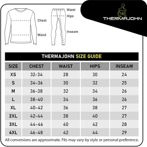 Miniatura 5 de Thermajohn Long Johns - Ropa interior térmica para hombre con forro polar para clima frío