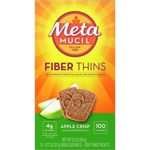 Metamucil Galletas de fibra MultiGrain con sabor a manzana crujiente - 12 unidades, paquete de 2