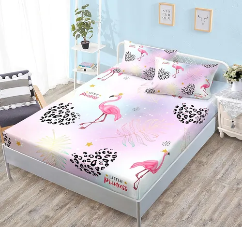 Miniatura 23 de HOSIMA Juego de ropa de cama de 3 piezas para niños, color negro, tamaño individual, sábana bajera ajustable de ajolote de dibujos animados, vida