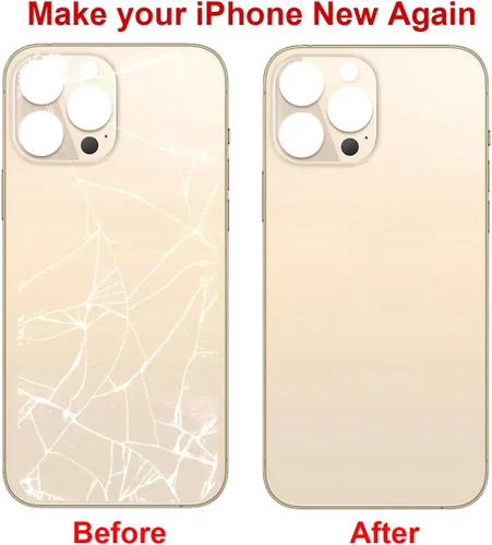 Miniatura 5 de Reemplazo de cristal trasero OEM (dorado) compatible con iPhone 13 Pro Max de 6.7 pulgadas, todos los portadores con adhesivo preinstalado y kits