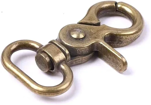 Broches de langosta de bronce antiguo de 7/8 pulgadas, clips de gatillo giratorios ovalados, clips para correas, bolsas, cinturones, artesanía en