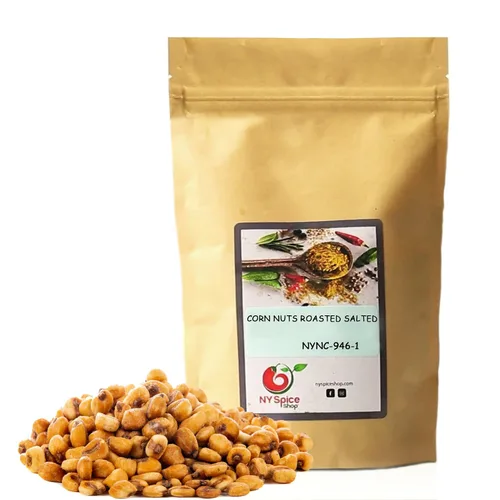 NY Spice Shop Snack de maíz asado – Paquete variado de nueces de maíz saladas de 1 libra – Snacks crujientes asados y salados – Nuggets de maíz