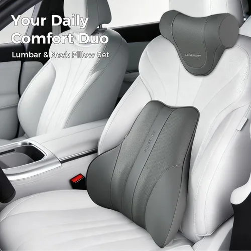Miniatura 8 de Almohada de Apoyo Lumbar Coverado para Coche, Almohada de Espuma Viscoelástica Ergonómica para Silla de Oficina, Cojín de Espalda para Alivio