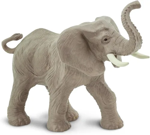 Safari Ltd. Figura de elefante africano, figura detallada de plástico de 6.25 pulgadas, juguete educativo para niños, niñas y niños a partir de 3