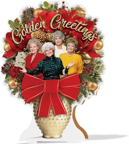 The Golden Girls - Ramo navideño de Golden Greetings, idea de regalo humorística para una amiga. Blanche, Rose, Sophia y Dorothy