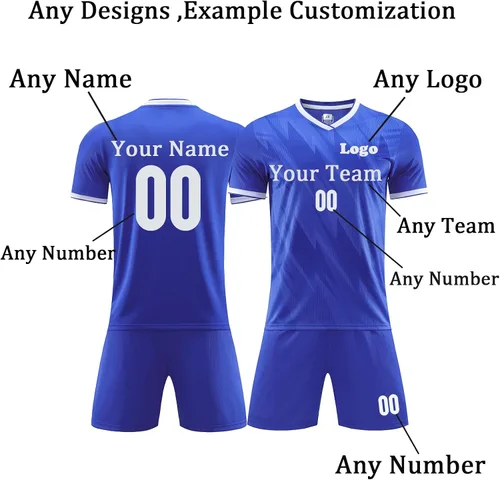 Miniatura 2 de Uniformes de fútbol personalizados para niños y adultos, uniformes de fútbol de fútbol para niños, niñas, hombres y mujeres con logotipo del