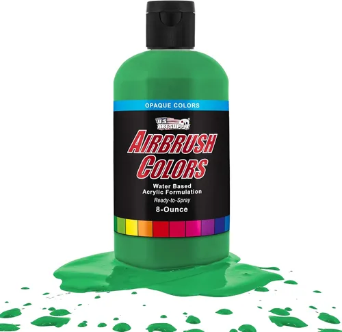 Miniatura 42 de U.S. Art Supply Opaque Lake Blue - Pintura acrílica para aerógrafo con efectos especiales, 8 onzas, lista para rociar, pintura con pincel de aire a