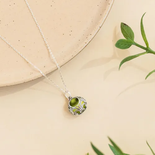 Miniatura 54 de Bottled Up Designs Handmade Vintage Lace Necklace, Recycled Vintage Bottle Glass, Sterling Silver, Eco Friendly, Made in USA, Birthday Gifts