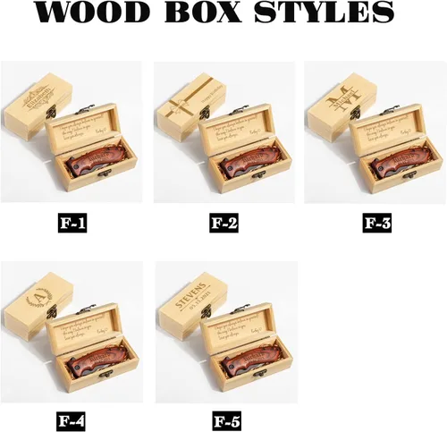 Miniatura 4 de Regalos para Hombres - Cuchillo Personalizado con Estuche Cuchillos de Bolsillo Grabados para Papá, Esposo, Novio, Hijo, Padrinos de Boda - Regalo