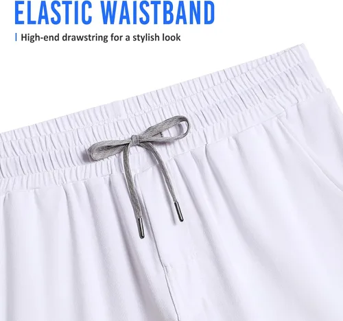 Miniatura 3 de maamgic Pantalones cortos de entrenamiento para hombre de 5 pulgadas, suaves, elásticos, para correr, gimnasio, atléticos, con bolsillos